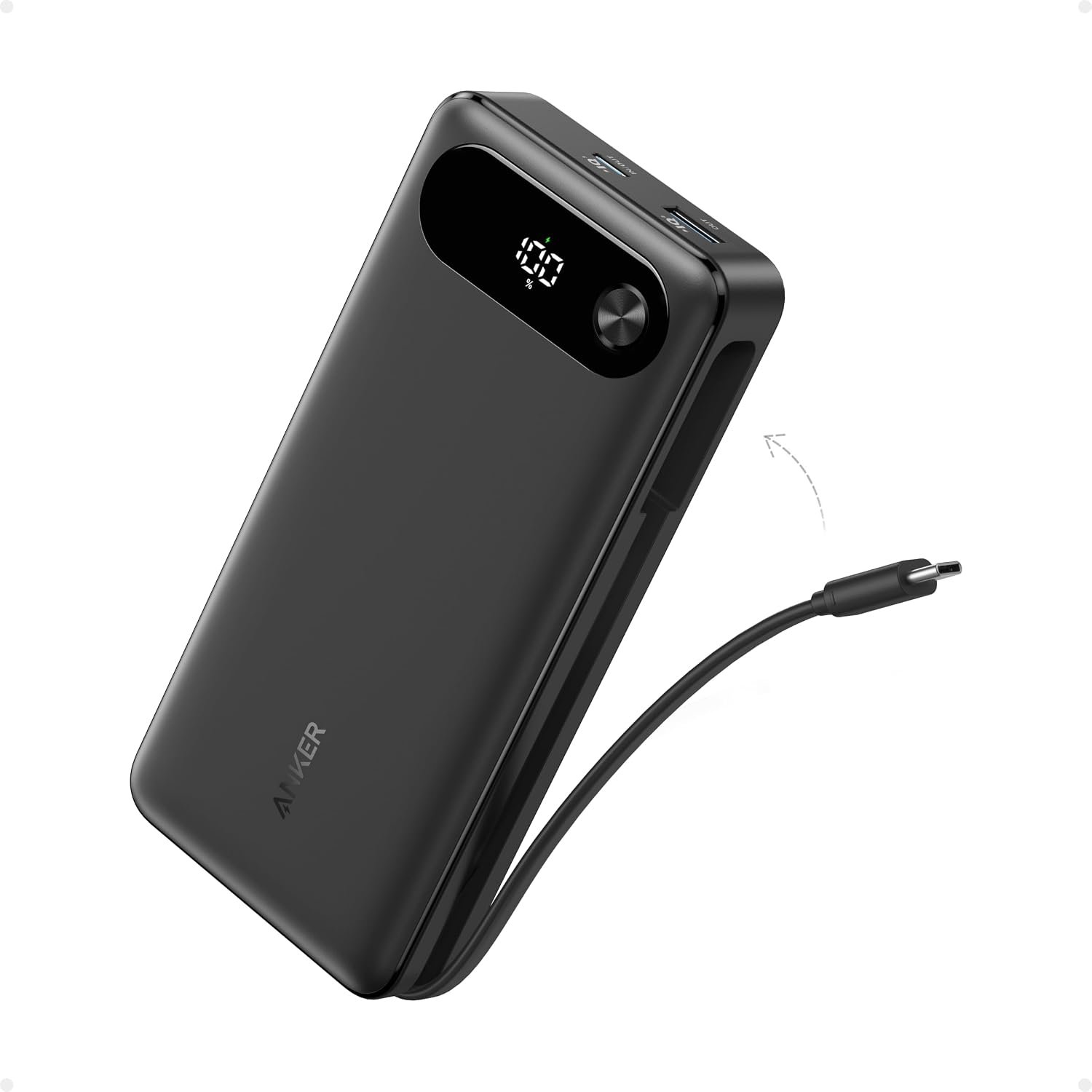 Anker 20,000mAh Power Bank Built-in USB-C