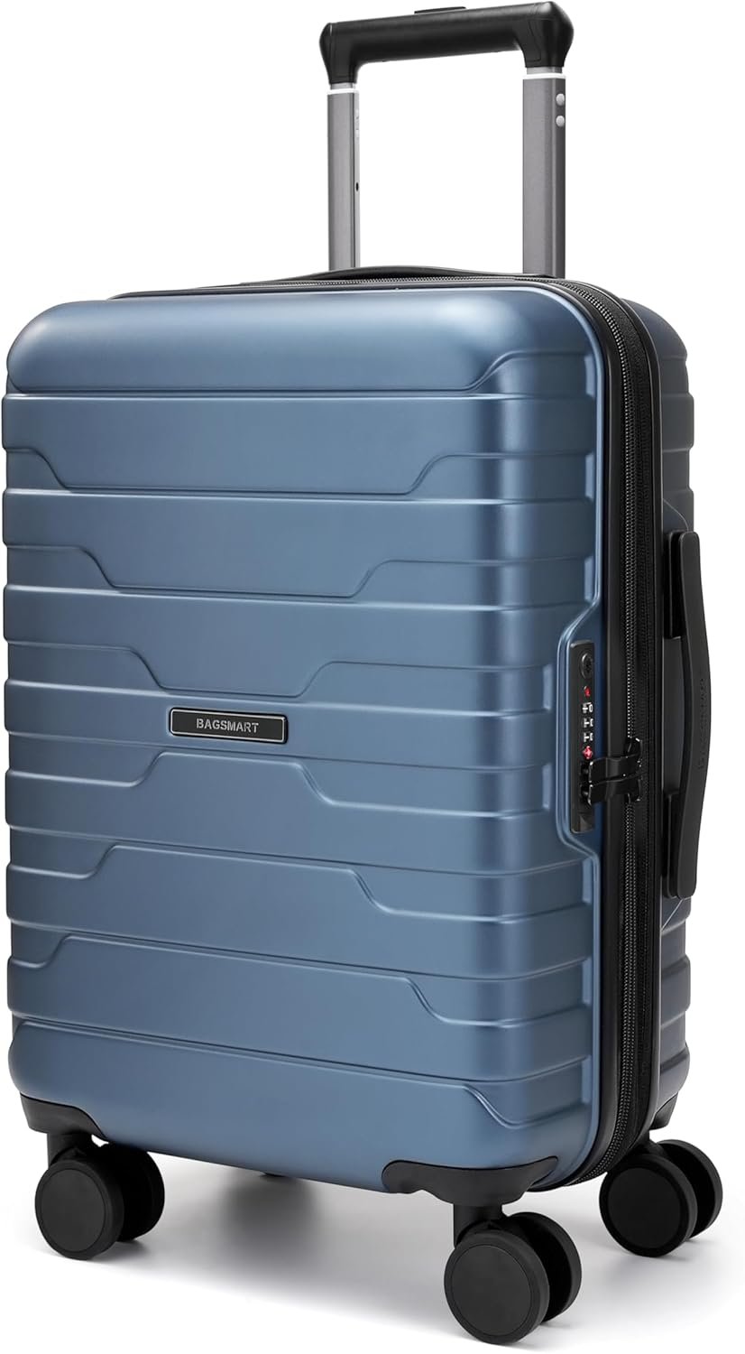 BAGSMART 20 Inch Expandable Spinner Carry-On Luggage
