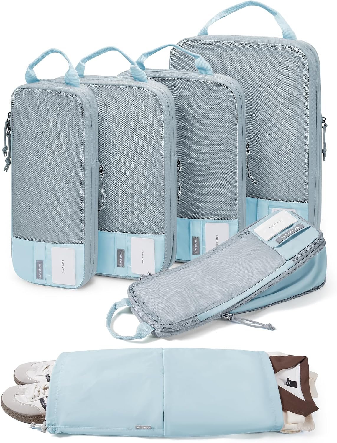 BAGSMART Compression Packing Cubes for Travel