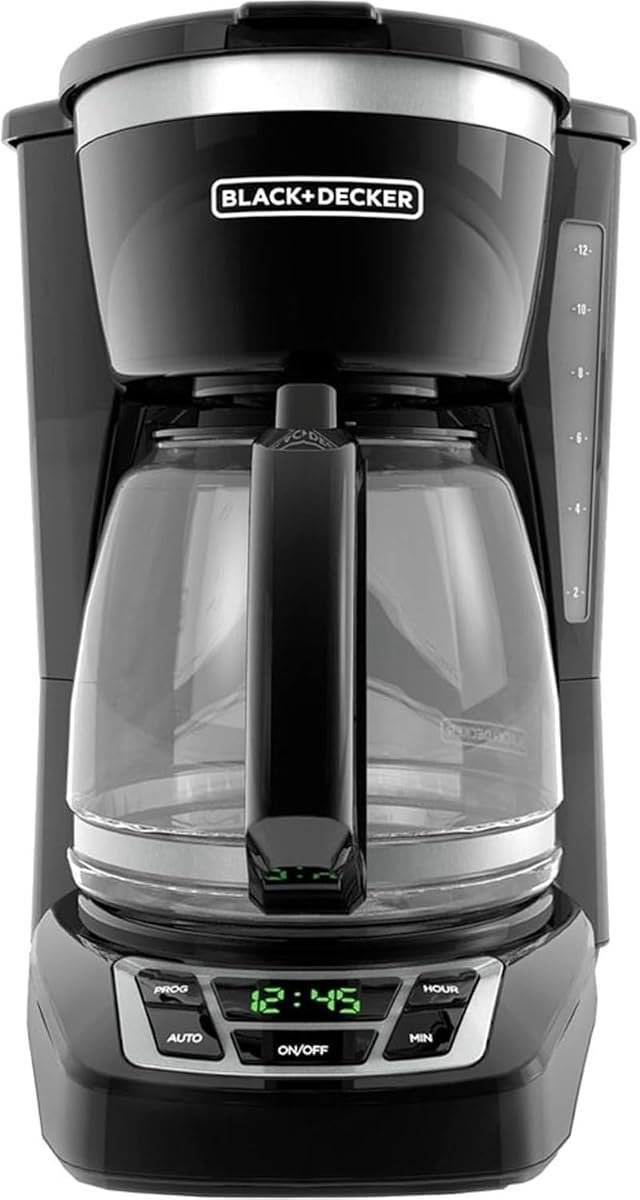 BLACK+DECKER 12-Cup Drip Coffee Maker with Vortex Brewing