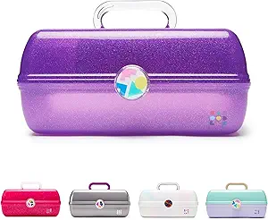 Caboodles On-The-Go Girl makeup organizer box purple sparkle