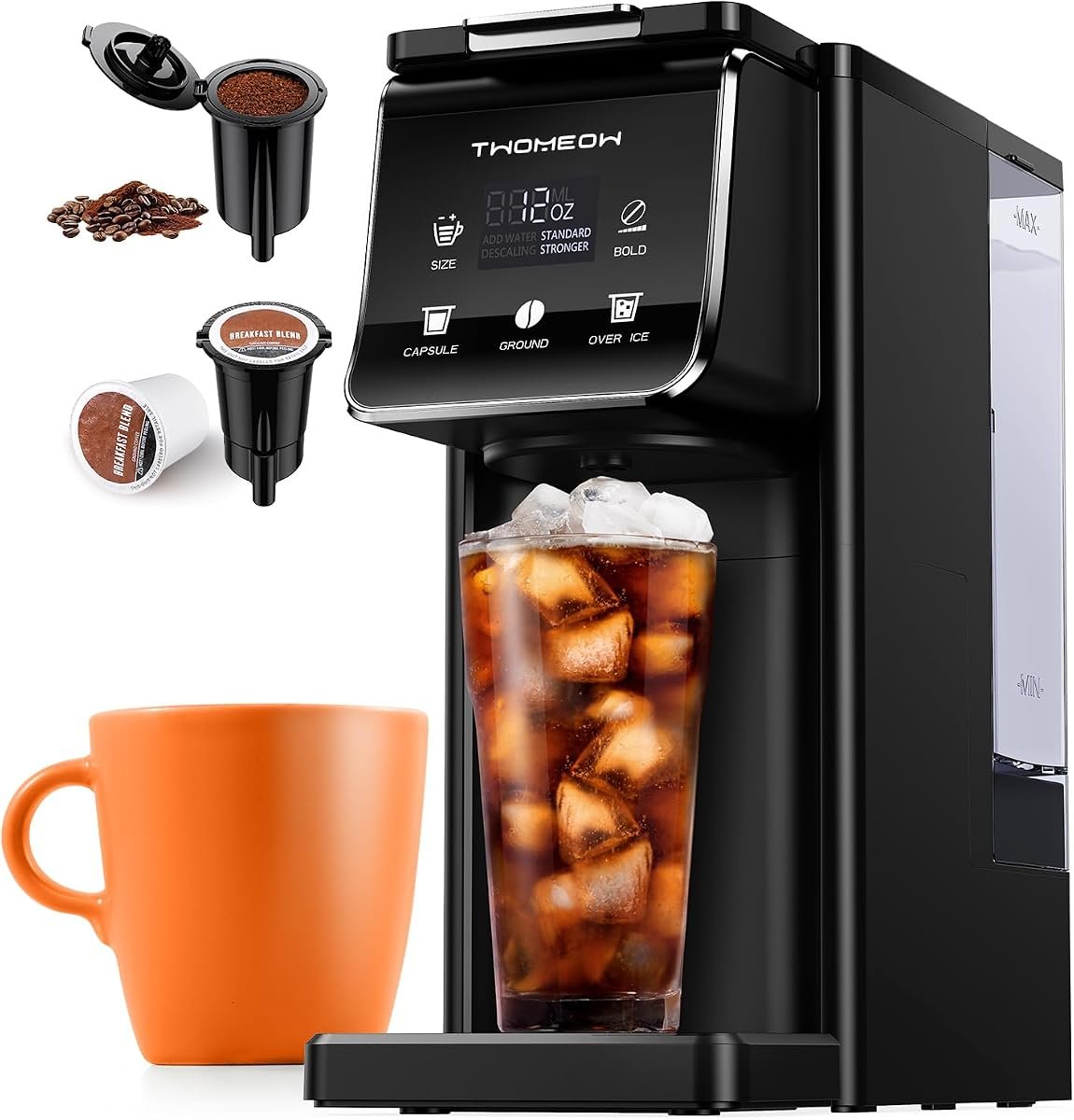 TWOMEOW Coffee Maker Hot and Iced With Bold Setting