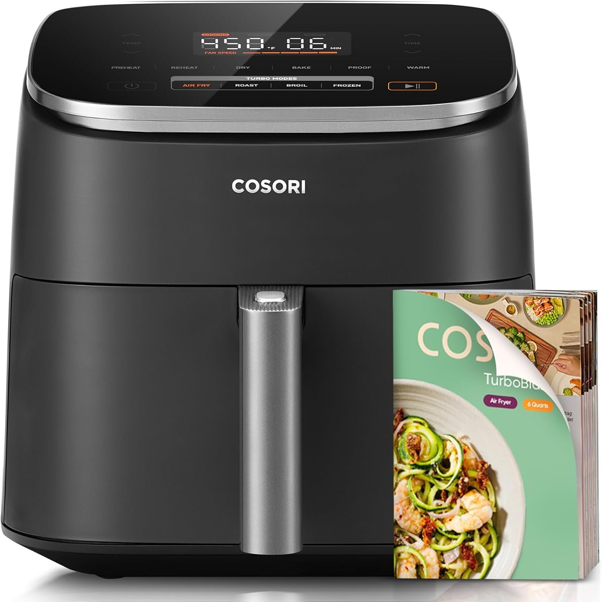 Cosori TurboBlaze Air Fryer, 9-in-1, 6 Qt, PFAS-Free Ceramic Coating