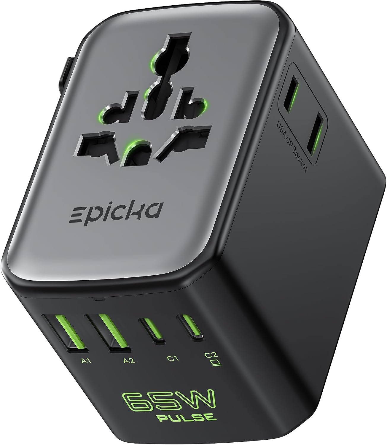 Epicka Pulse Duo 65W Universal Travel Adapter