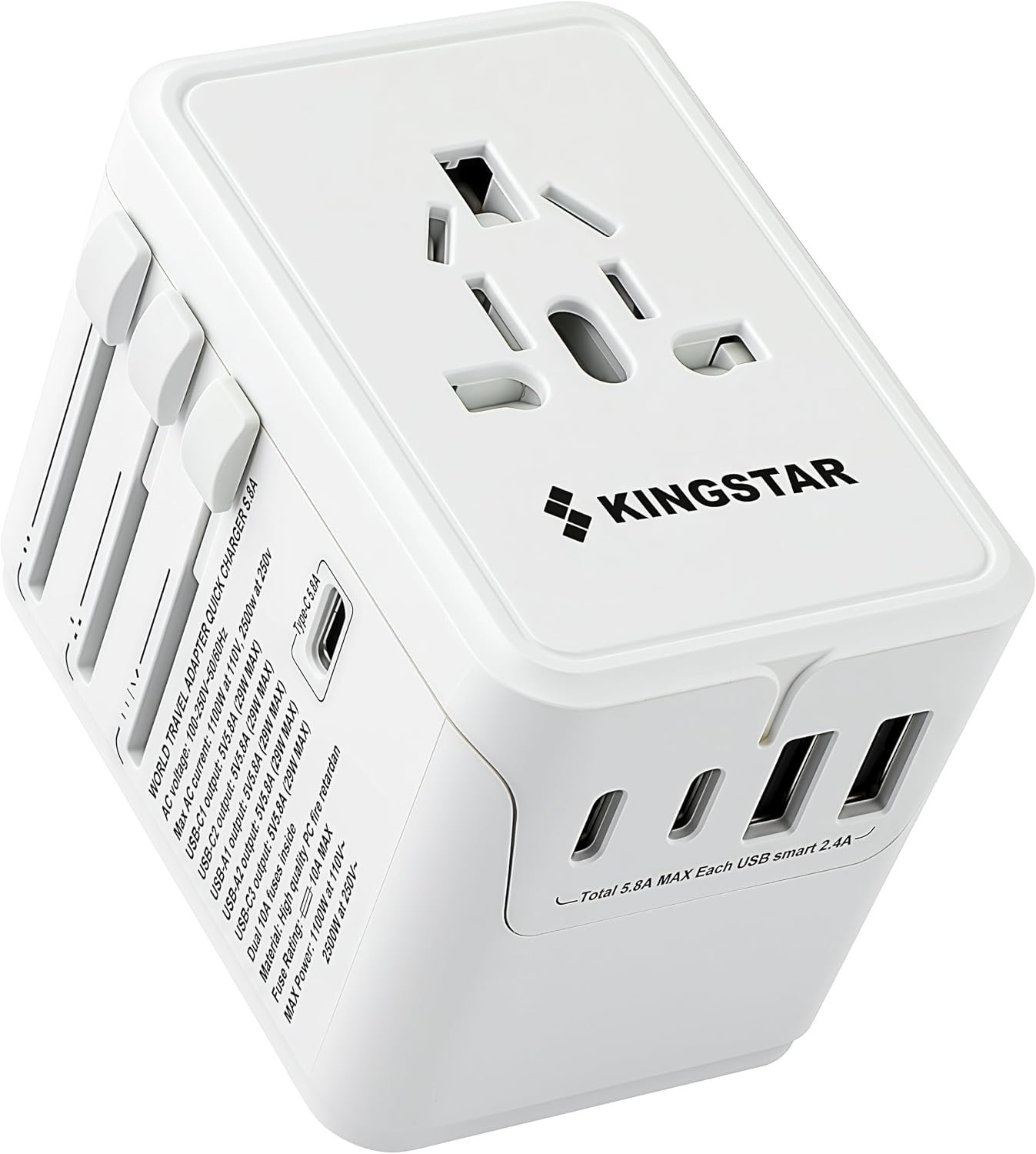 Generic 6-in-1 Universal Travel Adapter