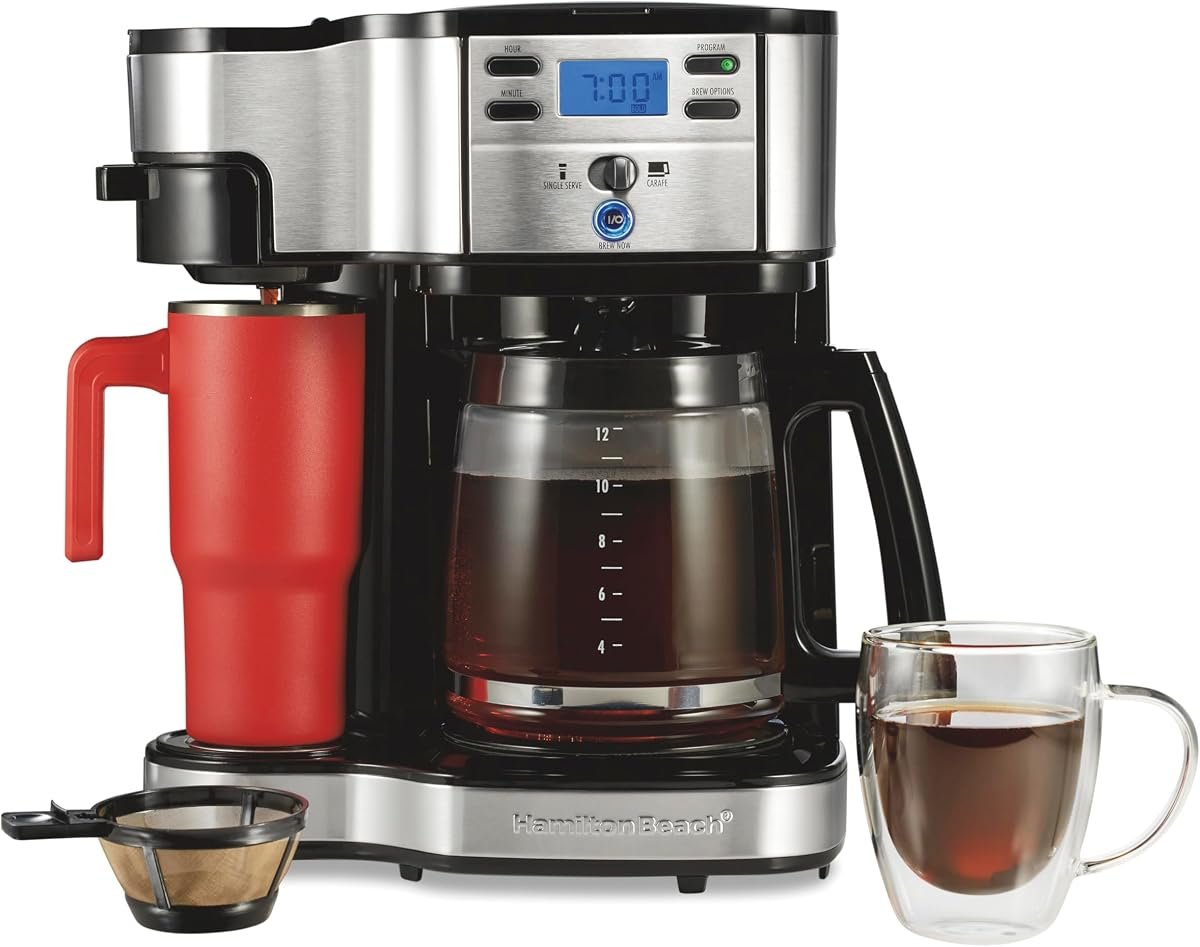 Hamilton Beach 2-Way Brewer Coffee Maker, Single-Serve and 12-Cup Pot