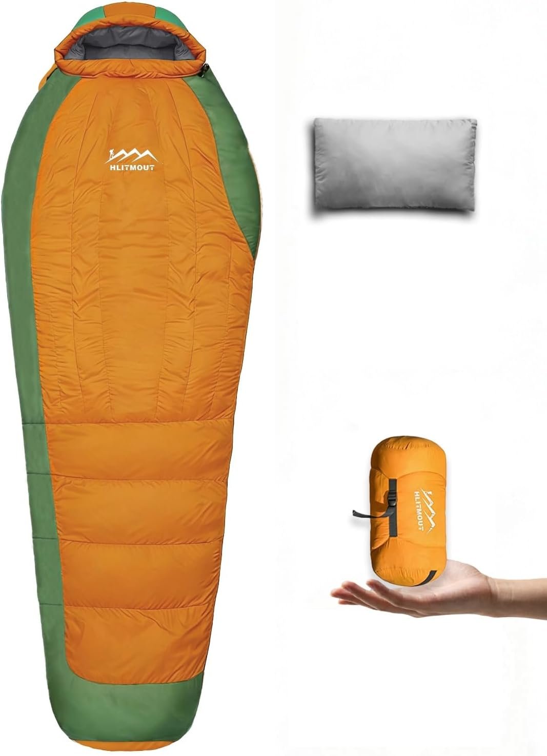 HLITMOUT Down Sleeping Bag with Pillow