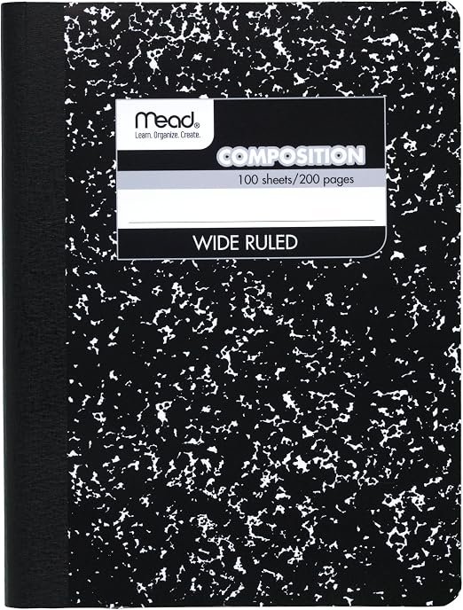 Mead Composition Notebook Black Marble
