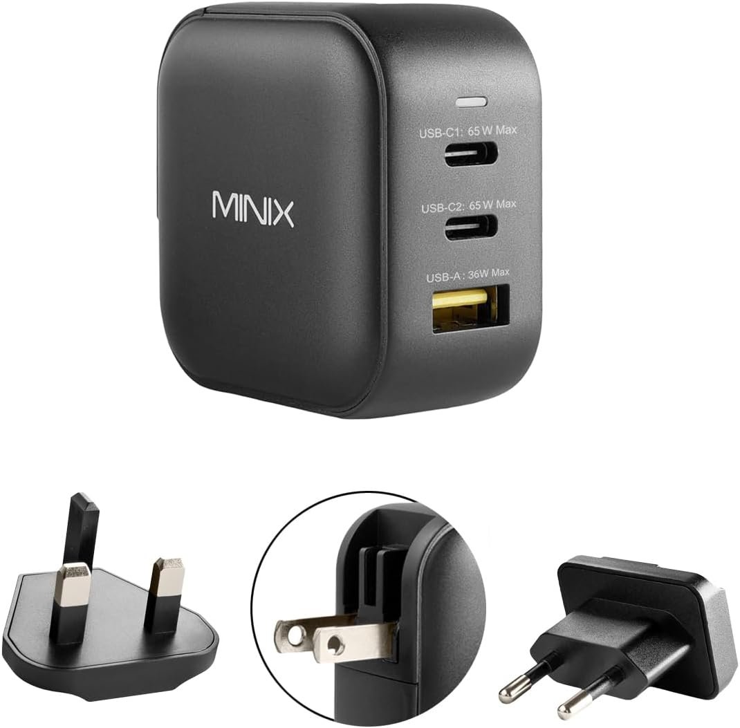 MINIX P1 66W Turbo GaN Travel Wall Charger