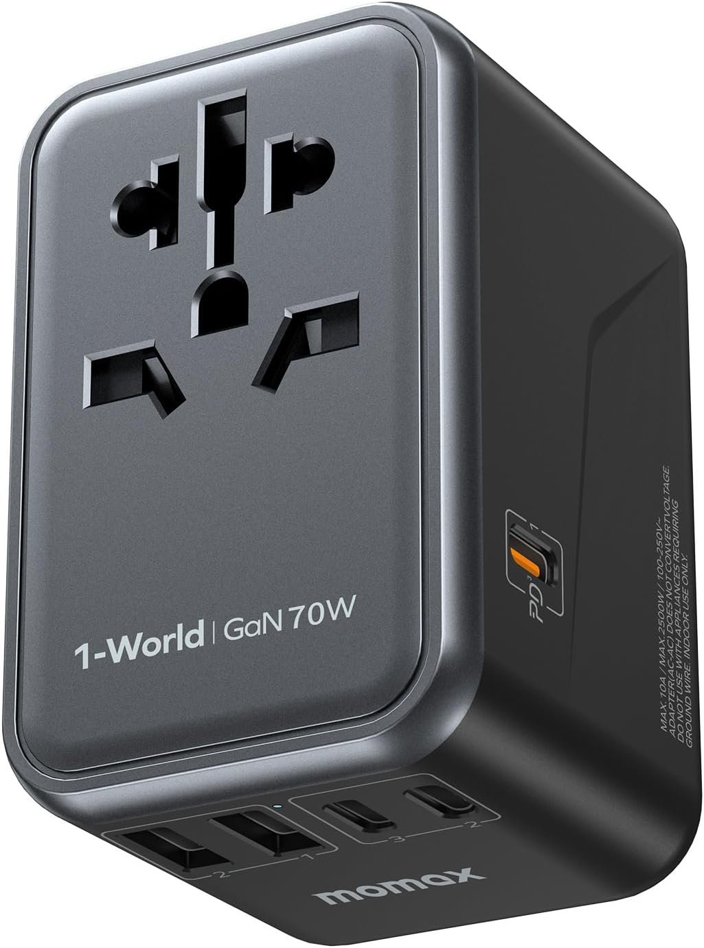 MOMAX 70W GaN Universal Travel Adapter