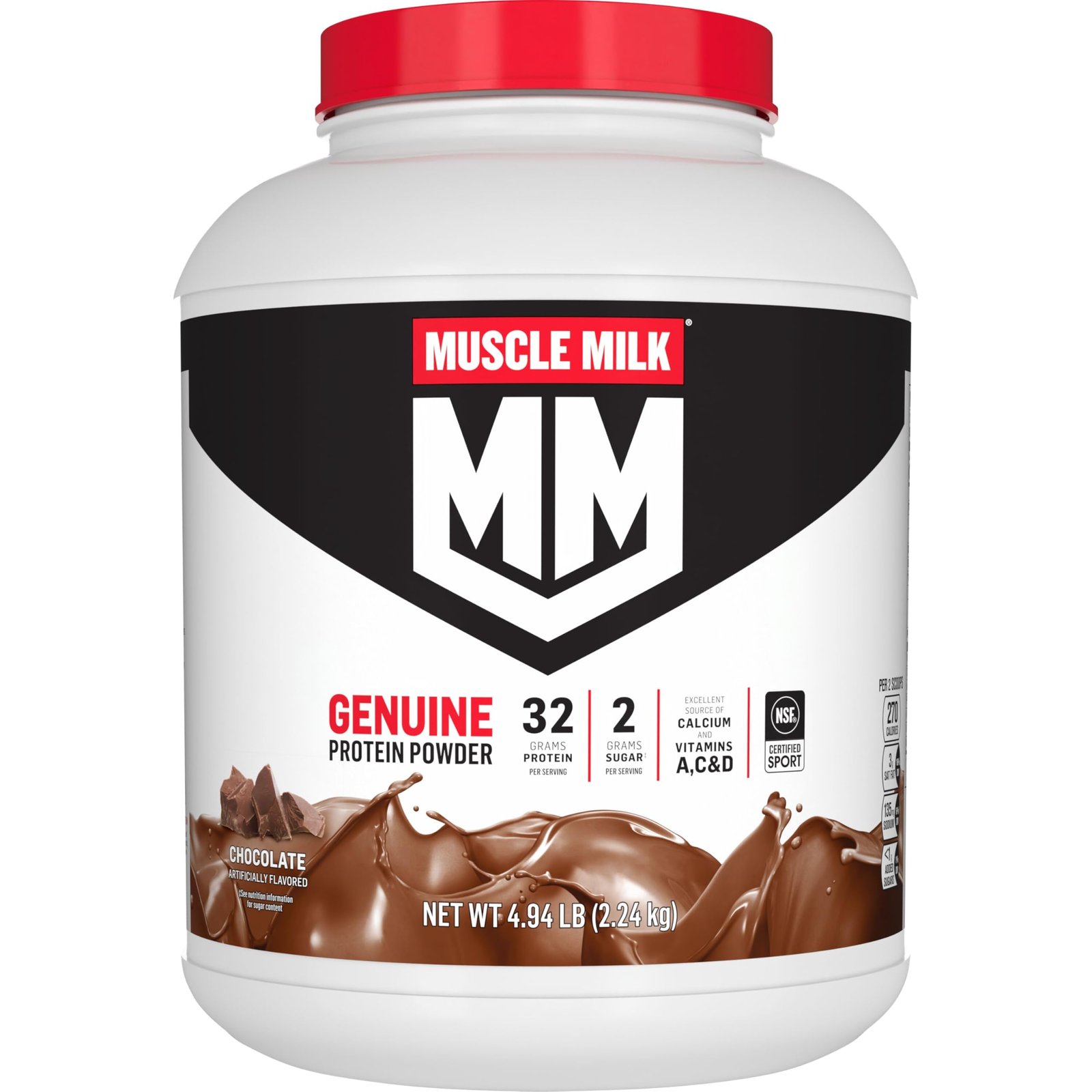 Muscle Milk Genuine Protein Powder, Chocolate