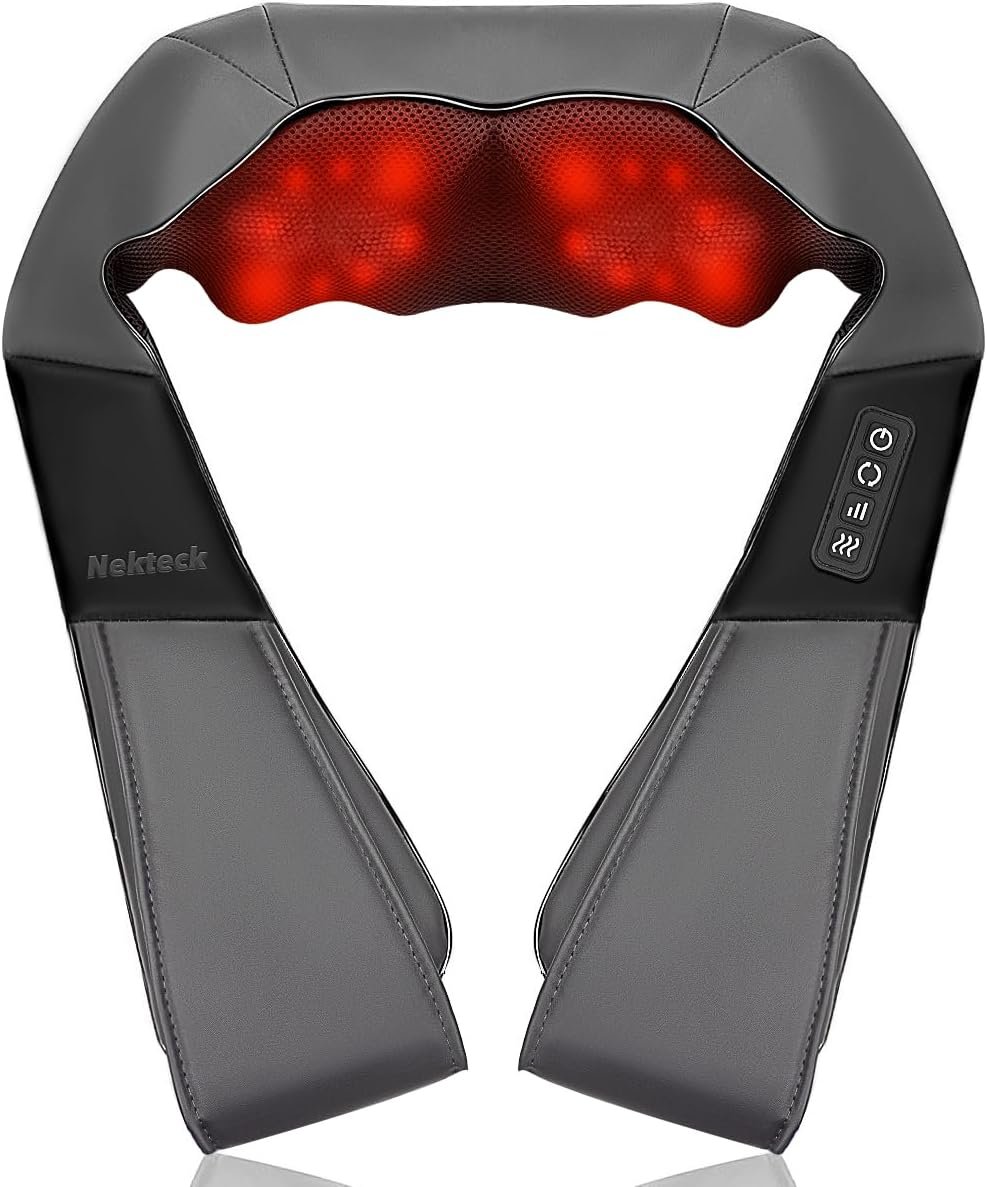 Nekteck Shiatsu Neck and Shoulder Massager with Heat