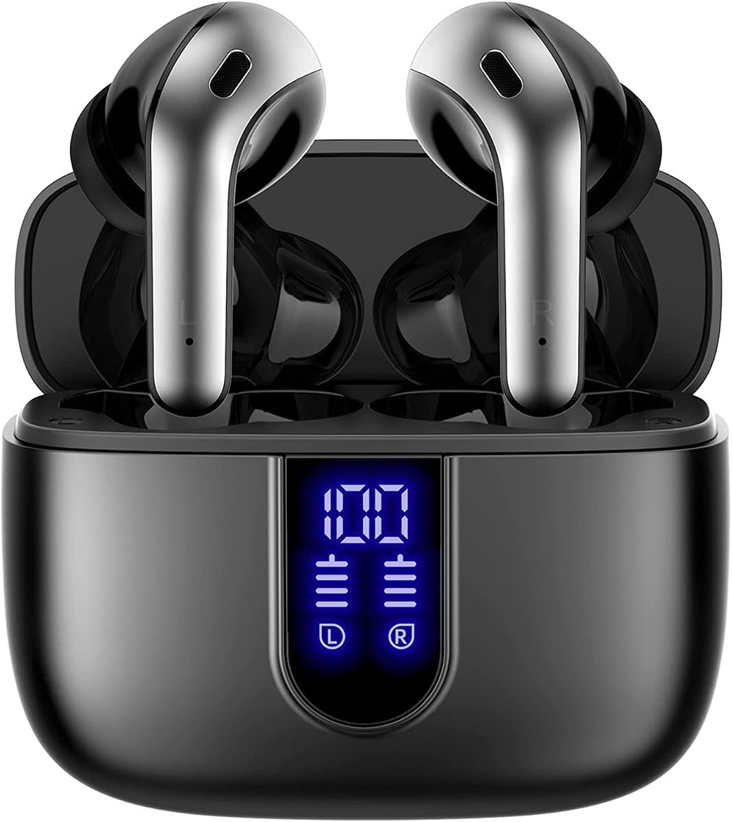 TAGRY Wireless Earbuds with LED Power Display