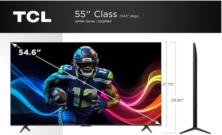 TCL 55-inch QM6K Series Mini-LED QLED TV
