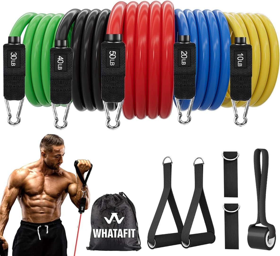 WHATAFIT Resistance Bands with Handles