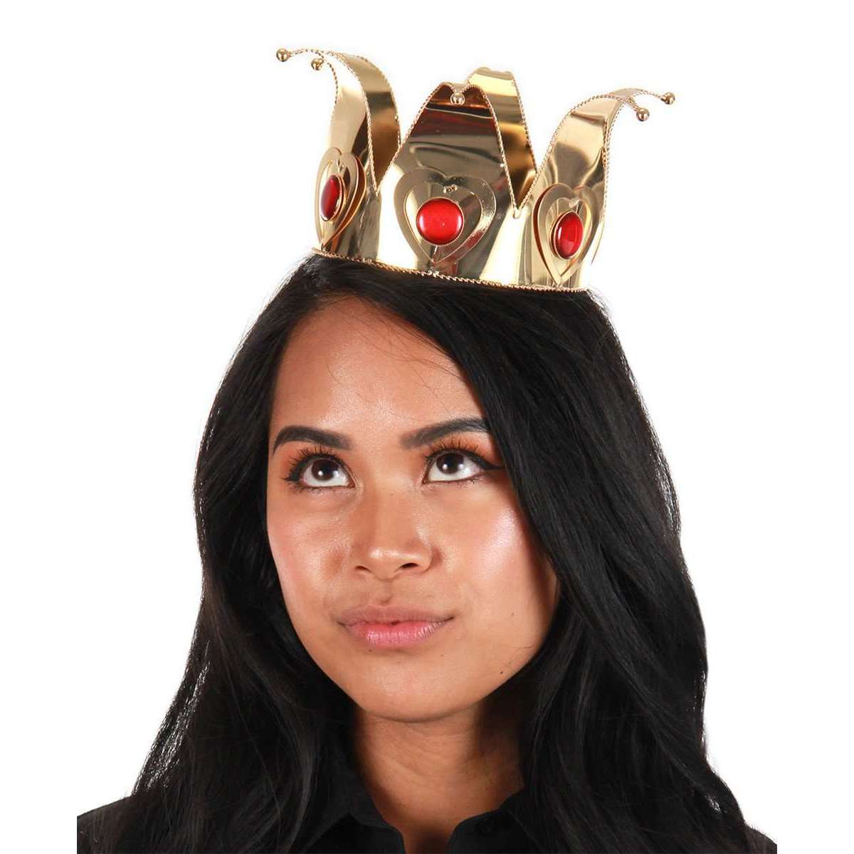 Gold metallic mini Queen of Hearts crown from Abracadabra NYC