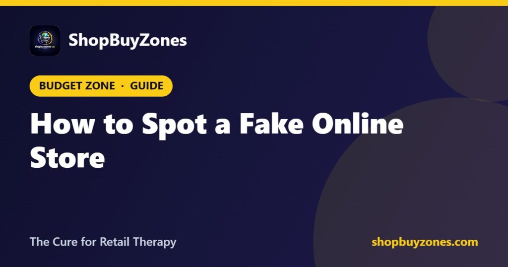 How to Spot a Fake Online Store