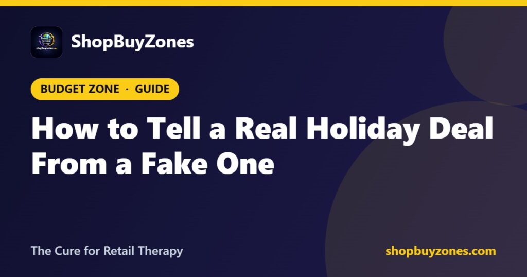 How to Tell a Real Holiday Deal From a Fake One