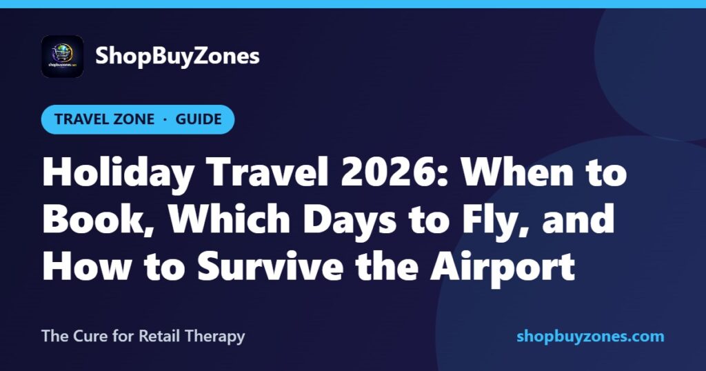 Holiday Travel 2026: When to Book, Which Days to Fly, and How to Survive the Airport Holiday Travel 2026: When to Book, Which Days to Fly, and How to Survive the Airport