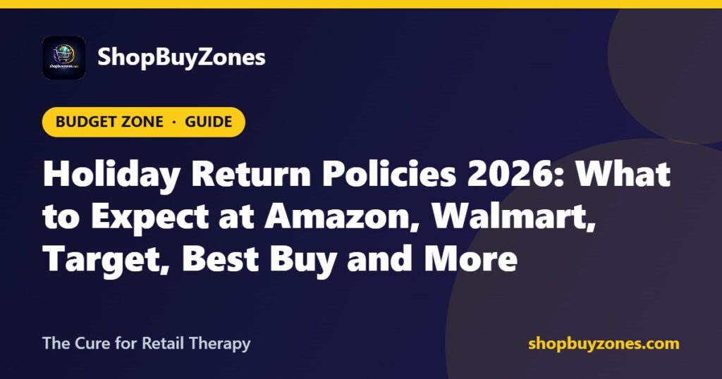 Holiday Return Policies 2026: What to Expect at Amazon, Walmart, Target, Best Buy and More